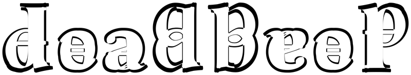 Ambigram for deadbeef in Linlibertine rb g